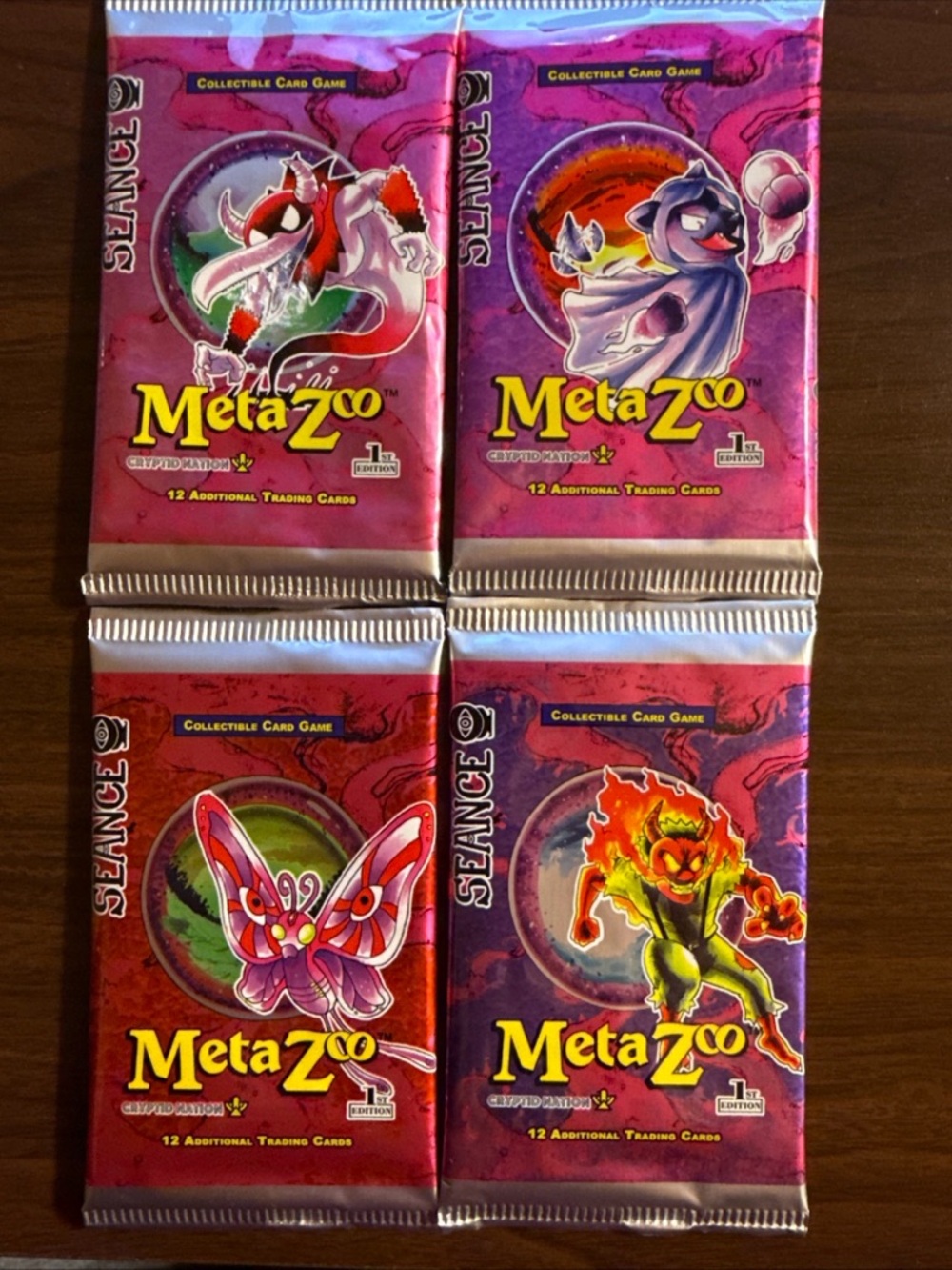 Lot of 4 Meta Zoo collectible cards NEW